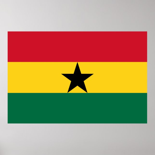 Póster Poster de bandera de Ghana (Frente)