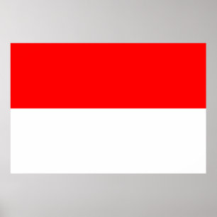Póster Poster de Bandera de Indonesia (Indonesia)