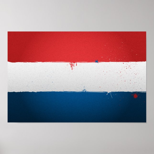 Póster Poster de Bandera de los Países Bajos Urbanos (Frente)