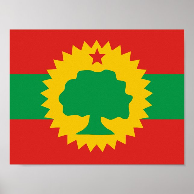 Póster Poster de bandera de Oromo (Frente)
