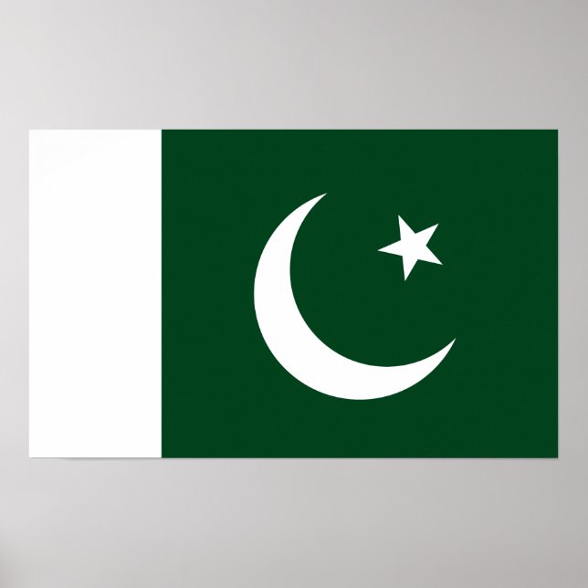 Póster Poster de Bandera de Pakistán (Frente)