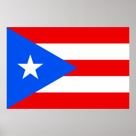 Póster Poster de Bandera de Puerto Rico