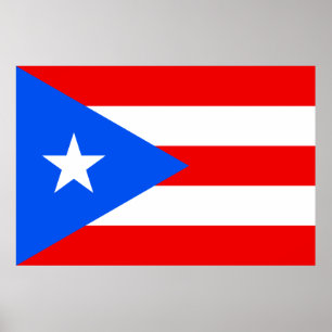Póster Poster de Bandera de Puerto Rico