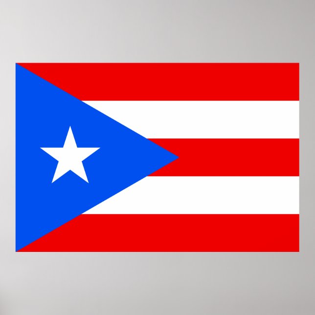 Póster Poster de Bandera de Puerto Rico (Frente)