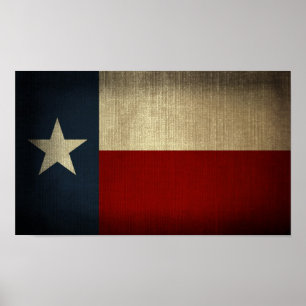 Póster Poster de Bandera de Texas