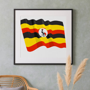 Póster Poster de Bandera de Uganda