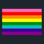 Póster Poster de bandera gay LGBT arcoiris<br><div class="desc">Poster de bandera gay LGBT arcoiris</div>