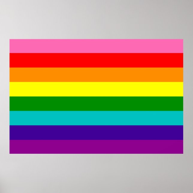 Póster Poster de bandera gay LGBT arcoiris (Frente)
