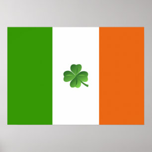 Póster Poster de bandera irlandesa