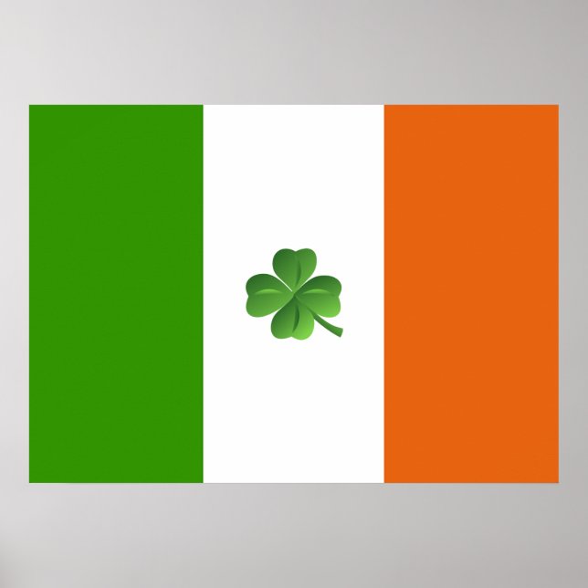 Póster Poster de bandera irlandesa (Frente)