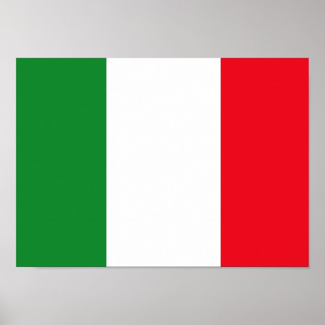 Póster Poster de Bandera Italiana (Frente)