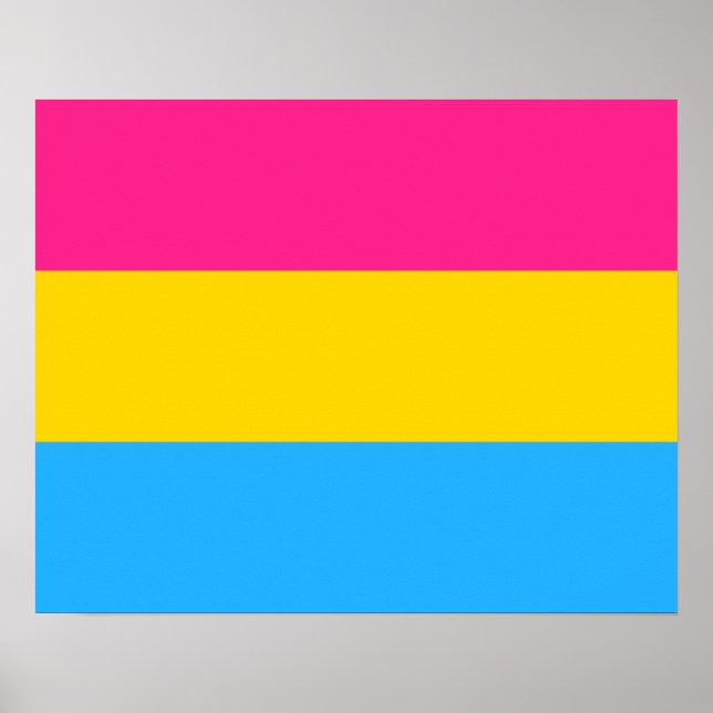 Póster Poster de bandera pansexualidad (Frente)