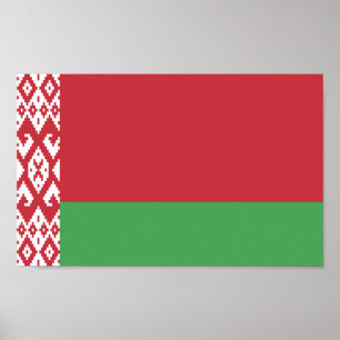 Póster Poster de Bandera Patriótica de Bielorrusia