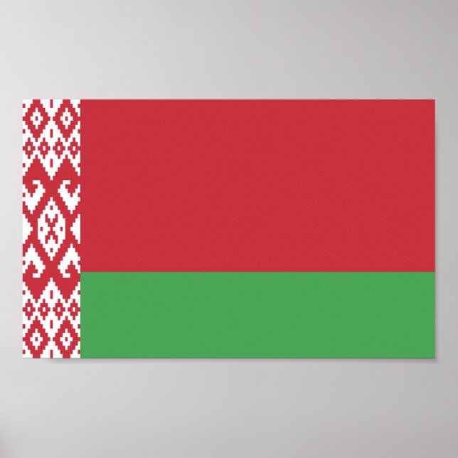 Póster Poster de Bandera Patriótica de Bielorrusia (Frente)