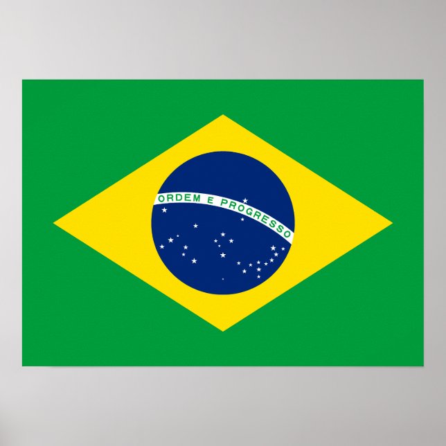 Póster Poster de Bandera Patriótica de Brasil (Frente)