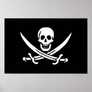 Póster Poster de bandera pirata