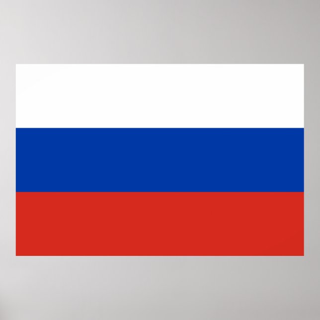 Póster Poster de Bandera Rusa (Rusia) (Frente)