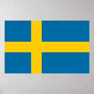 Póster Poster de Bandera Sueca (Suecia)