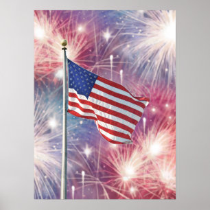Póster Poster de "Bandera y fuegos artificiales" de Alan