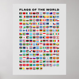 Póster Poster de Banderas del Mundo Educativo