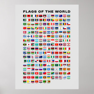 Póster Poster de Banderas del Mundo Educativo