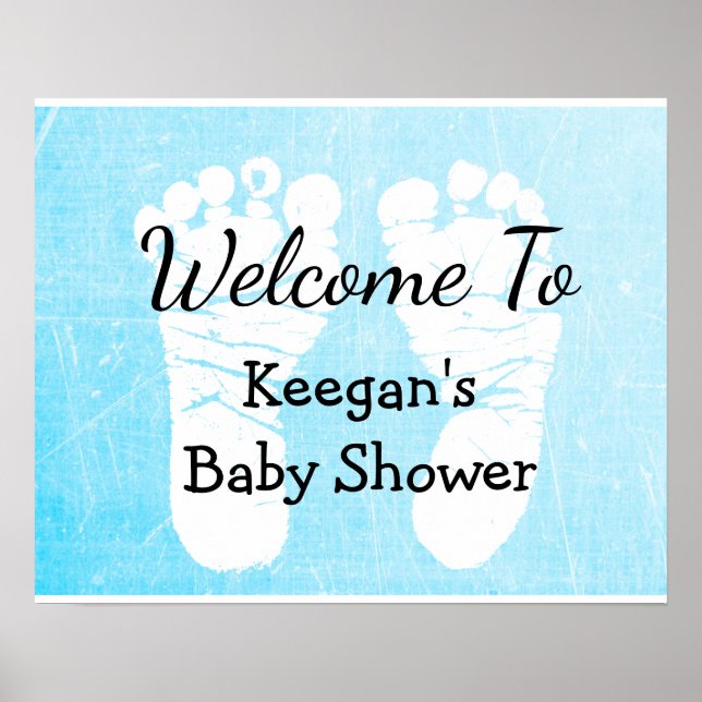 Póster Poster de banner de Baby Shower para fotos de niño (Frente)