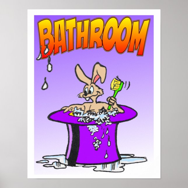 Póster Poster de baño de Bunny (Frente)