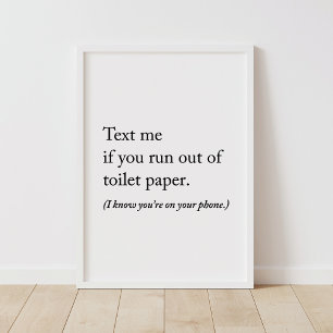 Póster Poster de baño de Text Me Funny