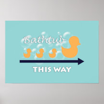 Poster de Baño Wall Art "Ducks in a row"