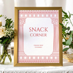 Póster Poster de bar de aperitivos para fiesta de diosas