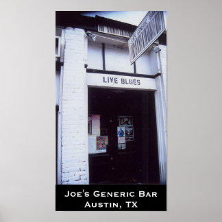 Póster Poster de bar genérico de Joe