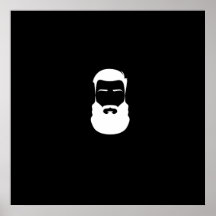 Poster de barba blanca