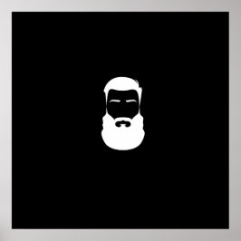 Póster Poster de barba blanca