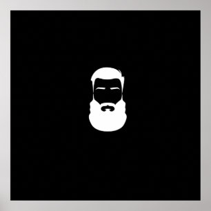 Póster Poster de barba blanca