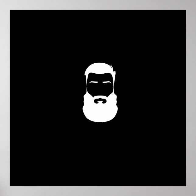 Póster Poster de barba blanca (Frente)