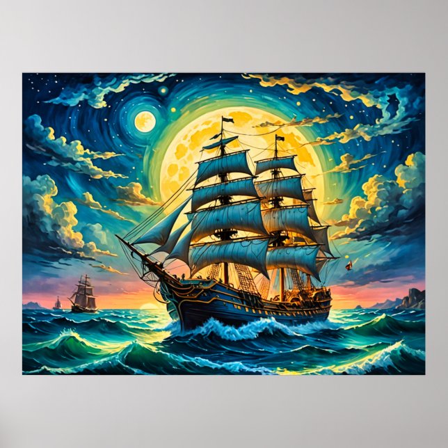 Póster Poster de barco de vela (Frente)