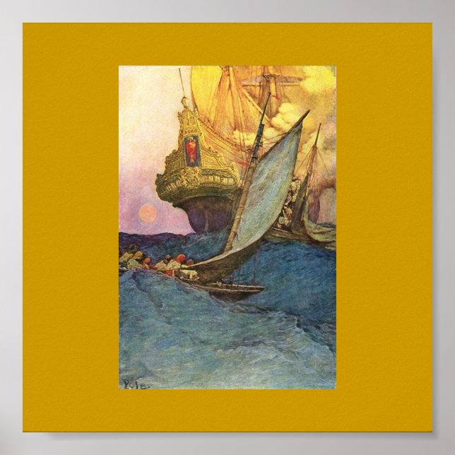 Póster Poster de Barco Pirata (Frente)