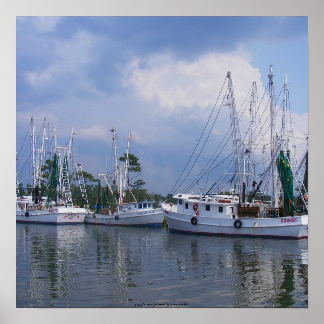 Póster Poster de barcos pesqueros (Frente)