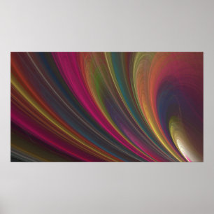 Póster Poster de barrido arco iris abstracto