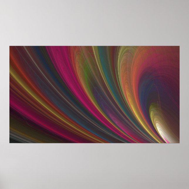 Póster Poster de barrido arco iris abstracto (Frente)