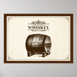Póster Poster de barril de Whiskey