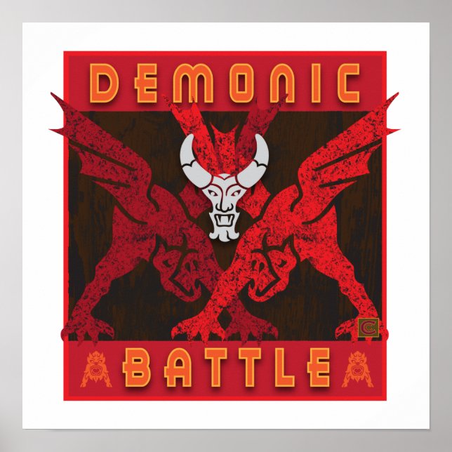 Póster Poster de batalla demónico (Frente)