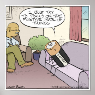 Póster Poster de batería positivo