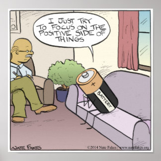 Póster Poster de batería positivo