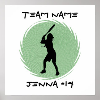 Póster Poster de baterías Softball