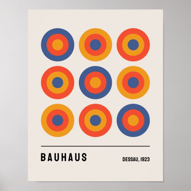 Póster Poster de Bauhaus, Poster de Exposiciones de Bauha (Frente)