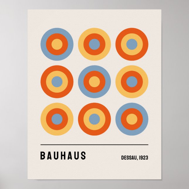 Póster Poster de Bauhaus, Poster de Exposiciones de Bauha (Frente)