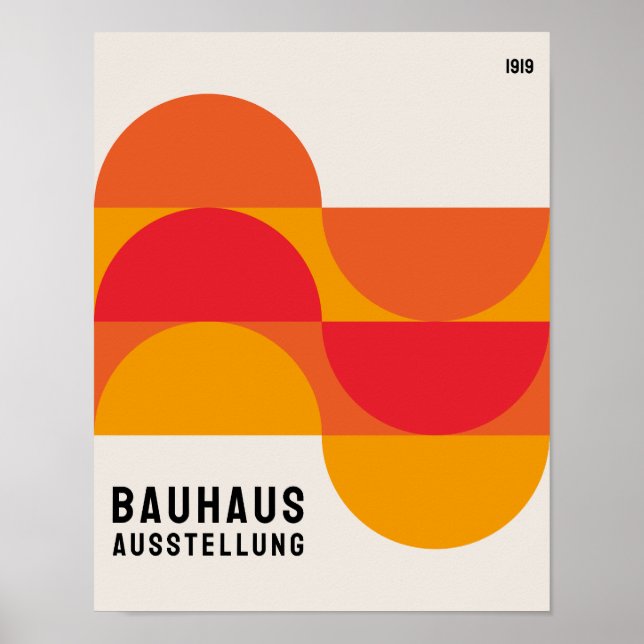 Póster Poster de Bauhaus, Poster de la Exposición Bauhaus (Frente)