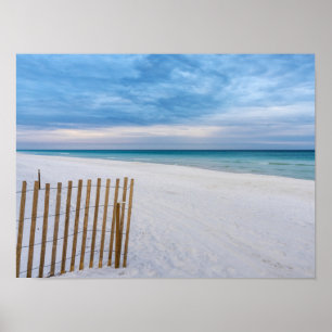 Póster Poster de Beach Fence Morning Destin Florida