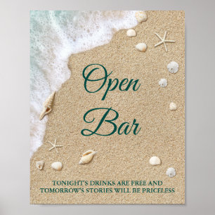 Póster Poster de Beach Waves Open Bar